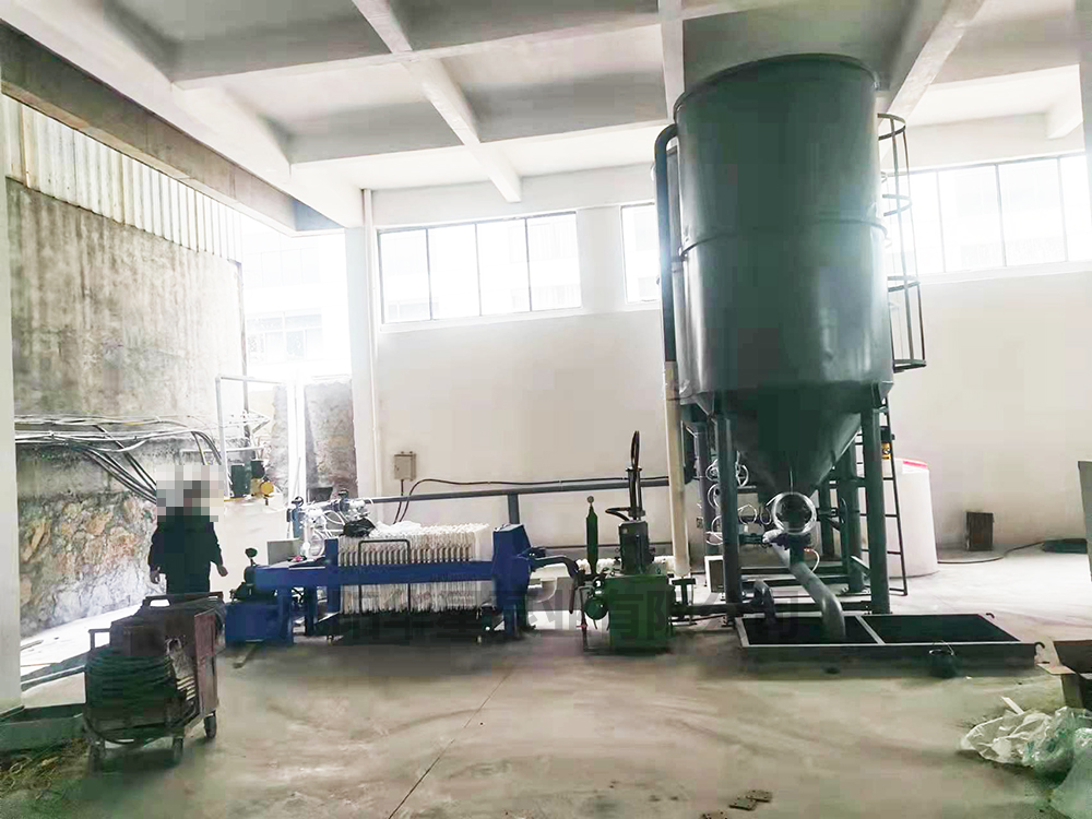 YBH140-10壓濾機入料泵使用現場管道安裝連接